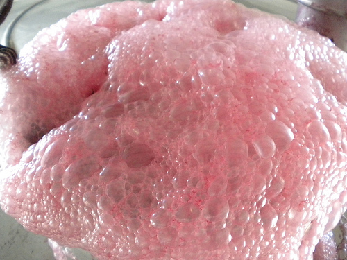 foam from wine fermenting