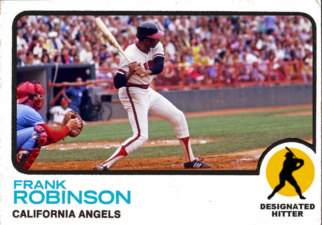 Designated-hitter Frank Robinson of the California Angels at bat
