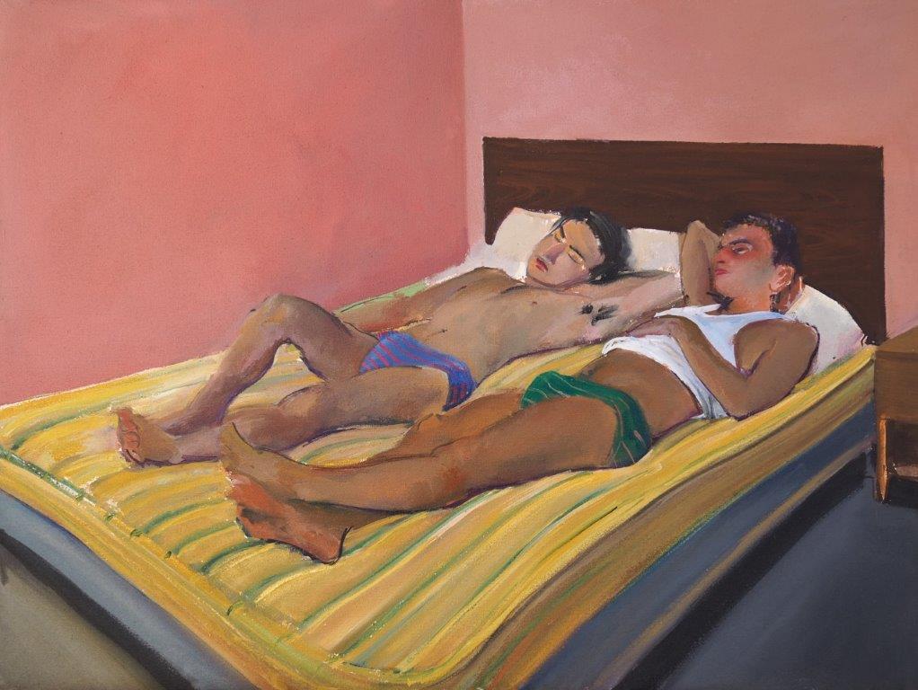 Patrick-Angus-The-Striped-Mattress-1986-Acryl-auf-Leinwand-61-x-81-cm.jpg